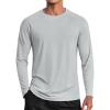 image:imageCOOFANDY Mens Sun Protection Shirts Long Sleeve Rash Guard Swim TShirts Lightweight Quick Dry Fishing Shirts1light Grey