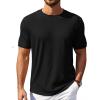 image:imageCOOFANDY Mens TShirts Summer Crew Neck Casual T Shirts Plain Short Sleeve Shirts Basic TeesA Black