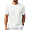 image:imageCOOFANDY Mens TShirts Summer Crew Neck Casual T Shirts Plain Short Sleeve Shirts Basic TeesA White