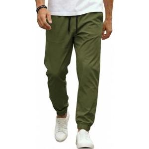 image:imageCOOFANDY Men Casual Joggers Pants Cotton Cargo Elastic Waist Chino Pants Twill Hiking Outdoor SweatpantsArmy Green