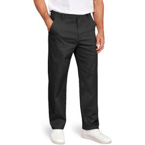 image:imageCOOFANDY Mens Casual Chinos Pants Classic Relaxed Fit Khaki Pants Wrinkle Free Stretch Dress PantsBlack