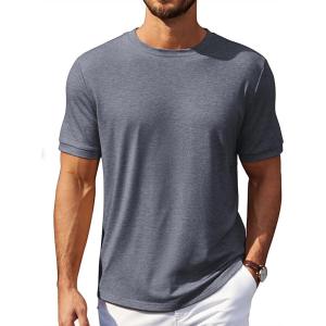 image:imageCOOFANDY Mens TShirts Summer Crew Neck Casual T Shirts Plain Short Sleeve Shirts Basic TeesMedium Gray