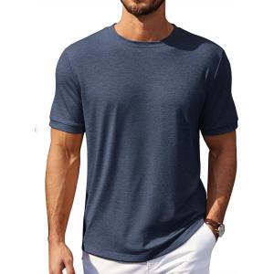 image:imageCOOFANDY Mens TShirts Summer Crew Neck Casual T Shirts Plain Short Sleeve Shirts Basic TeesNavy Blue