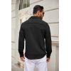 image:imageCOOFANDY Mens Casual Button Down Shirt Long Sleeve Lightweight Jacket Fashion Textured ShirtsBlack
