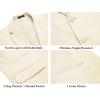 image:imageCOOFANDY Mens 2 Piece Linen Suits Set Regular Fit Casual Lightweight Linen Suit Blazer Jacket and PantsBeige