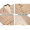 image:imageCOOFANDY Mens 2 Piece Linen Suits Set Regular Fit Casual Lightweight Linen Suit Blazer Jacket and PantsKhaki