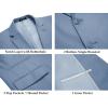 image:imageCOOFANDY Mens 2 Piece Linen Suits Set Regular Fit Casual Lightweight Linen Suit Blazer Jacket and PantsLight Blue