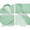 image:imageCOOFANDY Mens 2 Piece Linen Suits Set Regular Fit Casual Lightweight Linen Suit Blazer Jacket and PantsLight Green