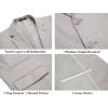 image:imageCOOFANDY Mens 2 Piece Linen Suits Set Regular Fit Casual Lightweight Linen Suit Blazer Jacket and PantsLight Grey