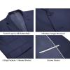 image:imageCOOFANDY Mens 2 Piece Linen Suits Set Regular Fit Casual Lightweight Linen Suit Blazer Jacket and PantsNavy Blue