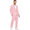 image:imageCOOFANDY Mens 2 Piece Linen Suits Set Regular Fit Casual Lightweight Linen Suit Blazer Jacket and PantsPink