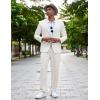 image:imageCOOFANDY Mens 2 Piece Linen Suits Set Regular Fit Casual Lightweight Linen Suit Blazer Jacket and PantsWhite