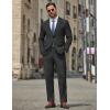 image:imageCOOFANDY Mens 2 Piece Suit Slim Fit Two Buttons Dress Suits Solid Jacket and Pants Set Tuxedo for Wedding Prom BusinessBlack