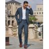 image:imageCOOFANDY Mens 2 Piece Suit Slim Fit Two Buttons Dress Suits Solid Jacket and Pants Set Tuxedo for Wedding Prom BusinessDark Blue