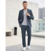 image:imageCOOFANDY Mens 2 Piece Suit Slim Fit Two Buttons Dress Suits Solid Jacket and Pants Set Tuxedo for Wedding Prom BusinessDark Blue