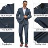 image:imageCOOFANDY Mens 2 Piece Suit Slim Fit Two Buttons Dress Suits Solid Jacket and Pants Set Tuxedo for Wedding Prom BusinessDark Blue