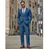 image:imageCOOFANDY Mens 2 Piece Suit Slim Fit Two Buttons Dress Suits Solid Jacket and Pants Set Tuxedo for Wedding Prom BusinessNavy Blue