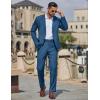 image:imageCOOFANDY Mens 2 Piece Suit Slim Fit Two Buttons Dress Suits Solid Jacket and Pants Set Tuxedo for Wedding Prom BusinessNavy Blue