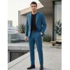 image:imageCOOFANDY Mens 2 Piece Suit Slim Fit Two Buttons Dress Suits Solid Jacket and Pants Set Tuxedo for Wedding Prom BusinessNavy Blue