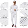 image:imageCOOFANDY Mens 2 Piece Suit Slim Fit Two Buttons Dress Suits Solid Jacket and Pants Set Tuxedo for Wedding Prom BusinessWhite