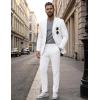 image:imageCOOFANDY Mens 2 Piece Suit Slim Fit Two Buttons Dress Suits Solid Jacket and Pants Set Tuxedo for Wedding Prom BusinessWhite