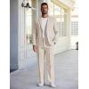 image:imageCOOFANDY Mens Linen Suits 2 Piece Regular Fit Suits Set Casual Lightweight Blazer Jacket and Pants for Summer WeddingBeige