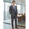 image:imageCOOFANDY Mens Suits 2 Piece Classic Fit Casual Suits Sets 2 Button Blazer Jacket And Dress Pants For Wedding Business PromDark Grey