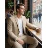 image:imageCOOFANDY Mens Suits 2 Piece Classic Fit Casual Suits Sets 2 Button Blazer Jacket And Dress Pants For Wedding Business PromKhaki