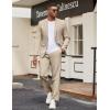 image:imageCOOFANDY Mens Suits 2 Piece Classic Fit Casual Suits Sets 2 Button Blazer Jacket And Dress Pants For Wedding Business PromKhaki