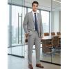 image:imageCOOFANDY Mens Suits 2 Piece Classic Fit Casual Suits Sets 2 Button Blazer Jacket And Dress Pants For Wedding Business PromLight Grey