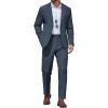 image:imageCOOFANDY Mens 2 Piece Suit Slim Fit Two Buttons Dress Suits Solid Jacket and Pants Set Tuxedo for Wedding Prom BusinessDark Blue