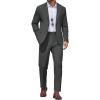 image:imageCOOFANDY Mens 2 Piece Suit Slim Fit Two Buttons Dress Suits Solid Jacket and Pants Set Tuxedo for Wedding Prom BusinessDark Gray