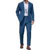 image:imageCOOFANDY Mens 2 Piece Suit Slim Fit Two Buttons Dress Suits Solid Jacket and Pants Set Tuxedo for Wedding Prom BusinessNavy Blue