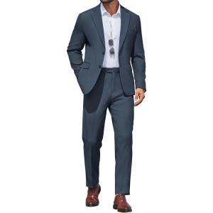 image:imageCOOFANDY Mens 2 Piece Suit Slim Fit Two Buttons Dress Suits Solid Jacket and Pants Set Tuxedo for Wedding Prom BusinessDark Blue