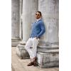 image:imageCOOFANDY Mens Cardigan Sweater Long Sleeve Lightweight Casual V Neck Button Down Knitted Sweater with PocketsBlue