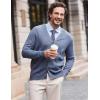 image:imageCOOFANDY Mens Cardigan Sweater Long Sleeve Lightweight Casual V Neck Button Down Knitted Sweater with PocketsBlue