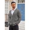 image:imageCOOFANDY Mens Cardigan Sweater Long Sleeve Lightweight Casual V Neck Button Down Knitted Sweater with PocketsGrey