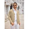 image:imageCOOFANDY Mens Cardigan Sweater Long Sleeve Lightweight Casual V Neck Button Down Knitted Sweater with PocketsKhaki