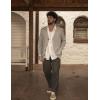image:imageCOOFANDY Mens Cardigan Sweater Long Sleeve Lightweight Casual V Neck Button Down Knitted Sweater with PocketsLight Grey