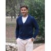 image:imageCOOFANDY Mens Cardigan Sweater Long Sleeve Lightweight Casual V Neck Button Down Knitted Sweater with PocketsNavy Blue