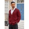 image:imageCOOFANDY Mens Cardigan Sweater Long Sleeve Lightweight Casual V Neck Button Down Knitted Sweater with PocketsWine Red