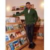 image:imageCOOFANDY Mens Cardigan Sweater Slim Fit Stand Collar Cardigan Casual Cable Knitted Button Down Sweater with PocketsArmy Green