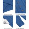 image:imageCOOFANDY Mens Cardigan Sweater Slim Fit Stand Collar Cardigan Casual Cable Knitted Button Down Sweater with PocketsBlue