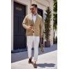 image:imageCOOFANDY Mens Cardigan Sweater Slim Fit Stand Collar Cardigan Casual Cable Knitted Button Down Sweater with PocketsKhaki