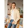 image:imageCOOFANDY Mens Cardigan Sweater Slim Fit Stand Collar Cardigan Casual Cable Knitted Button Down Sweater with PocketsLight Khaki