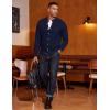 image:imageCOOFANDY Mens Cardigan Sweater Slim Fit Stand Collar Cardigan Casual Cable Knitted Button Down Sweater with PocketsNavy Blue