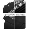 image:imageCOOFANDY Mens Quarter Zip Pullover Slim Fit Lightweight Knit Pullover Sweaters Casual Polo SweaterChristmas Black  White