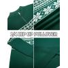 image:imageCOOFANDY Mens Quarter Zip Pullover Slim Fit Lightweight Knit Pullover Sweaters Casual Polo SweaterChristmas Green  White