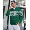 image:imageCOOFANDY Mens Quarter Zip Pullover Slim Fit Lightweight Knit Pullover Sweaters Casual Polo SweaterChristmas Green  White