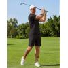 image:imageCOOFANDY Men Short Sets 2 Piece Outfits Casual Quarter Zip Polo Shorts Sets Textured Summer Outfits Fashion Tracksuit GolfBlack